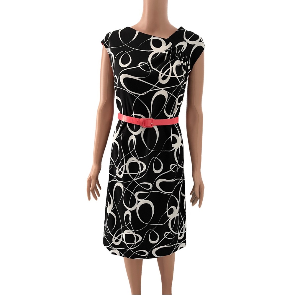 Black and white dress by Sandra Darren